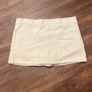 Free People Cream Mini Skirt